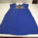 JODIFL  Women‎ Medium Blue Embroidered Dress Cap Sleeve Boho Bohemian Floral NEW Photo 0