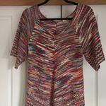 Crochet Multicolor Knit Pullover Sweater Size L Red Size L Photo 1