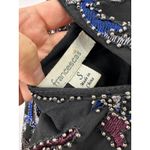Francescas Beaded Sheer Overlay Dress S Black Blue Whimsigoth Art Deco Y2K Photo 1