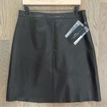 Max Mara NWT Weekend Leather Tiro A-line Knee-Length Skirt Chocolate Brown 12 Photo 5