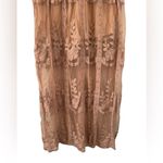 Magnolia Boutique Fairytale Romance Romper Lace‎ Maxi Dress Sleeves VNeck Small Tan Photo 1