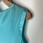 Elie Tahari Tahari Silk Aqua Blue Sleeveless Shell Blouse S M Photo 7