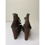 Bucco Otto Wedge Sandals Womens Size 6 Brown Stud Accents Bohemian Trendy Photo 3