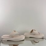 Coach Chalk White Leather Y2K Sylvie Platform Chunky Plush Sandal Flip Flops Photo 2