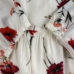 Old Navy L Large Printed Waisted Swing Dress Long Sleeve Woven Cottagecore Boho Photo 3