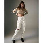 Ksubi Playback Blanc Sliced Jeans Size 32 White Super High Rise Relaxed Leg Photo 2