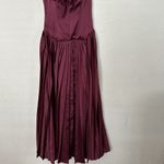 House Of CB  'Beau' Wine Pleated Midi Dress NWOT XS Photo 8