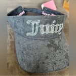 Juicy Couture Black Velour Terry Visor with Crystal Juicy Logo, NWT Photo 2
