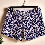 Lilly Pulitzer The Callahan Short. Size 00. Navy & White. Reef Cotton Chino Photo 1