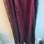 Vintage Y2K Red and Black Velvet Prom Dress Size 4 Photo 5