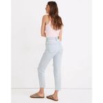 Madewell  The Momjean in Harman Wash Raw-Hem Comfort Stretch Size 25 Light Wash Photo 1