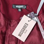 Missguided  Plus‎ Size 18 Blazer Dress Mesh Bow Waist Burgundy Red Party Photo 4