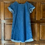 Good American  Denim Raw Hem Cap Sleeve Women's Mini Dress Size 1 Photo 2