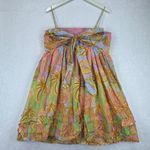 Farm Rio for Anthropologie Floral Print Ruffle Mini Dress Womens XL Pink Photo 11