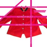 VINTAGE NORTON MCNAUGHTON RED, GOLD & BLUE MILITARY THEME WOOL BLAZER (10) Red Photo 11