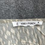 Gray White Tie Front Mini Dress Size M Photo 3