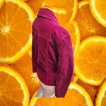 Geoffrey Beene Sport Women's Magenta Corduroy Button Up Jacket Size 8 Stretch Purple Photo 8