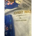 Johnny Was XL Blue Dove Surf Shirt Floral Swim Rash Guard Short Sleeve $178 NWT Photo 5
