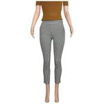 Sézane  Clara Trousers, Black/Ecru Houndstooth Print, FR34/US2 Photo 5