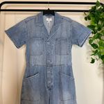 Pistola NWT Revolve  Grover Field Suit Denim Jumpsuit in Disoriented Medium NEW Photo 4
