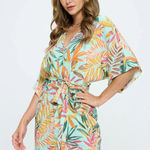 RENEE C. Tropical Kimono Dress Medium‎ Photo 0