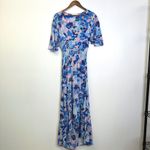 Abel the label Anthro‎  Floral Hi-Low Midi Dress Blue Floral Size S Photo 1