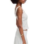 Madewell NWT Poplin Smocked Tank Top White Size XXS Photo 1