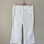 Star City #206  white cropped wide leg trousers Photo 1