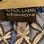Evan Picone Black Label  Wide Leg Slinky Geometric Cobalt Blue Printed Pants XS Photo 1