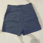 Shinestar High Waisted Flat Front Zipper Closure Shorts Dusty Blue Women's Small Photo 4