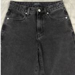 White Fox Boutique - I Don't Need You Mid Rise Wide Leg Jeans in Black Acid Wash Photo 1