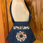 Vintage handmade patchwork denim purse Blue Photo 2