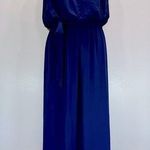 YA Los Angeles ModCloth Halter Neckline Chiffon Maxi Dress in Deep Royal Blue M Photo 0