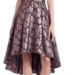 Sachin + Babi SACHI & BABI NOIR METALLIC ROSE GOLD HI-LO Cut Out sleeveless midi floral GOWN 0 Photo 0