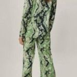 Nasty Gal Tie Dye Satin High Waist Flare Pants Photo 3