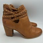 Frye Naomi Pickstitch Shootie Whiskey Brown Leather Ankle Boots Size 7 Photo 8