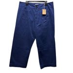 Boden USA Boden Primrose Patch Pocket Wide Leg Trousers Size 14 Navy Blue Photo 3