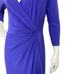 Ralph Lauren Lauren Dress Womans 8 Blue Long Sleeve Sheath Maxi Evening Gown Photo 2