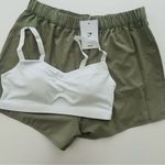 Gymshark XL/L Scallop Hem Shaped Shorts & Balcony Peek A Boo Sports Bra Set Photo 0