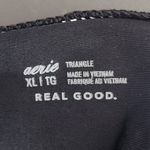 Aerie Black Ruffle Bikini Top NWT Size XL Black Triangle Bikini Top Photo 4