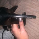 CELINE  Women's T-Bar Triomphe Calfskin black heel classic designer luxury $1300 Photo 6