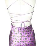 ZARA Satin Floral Midi Dress Size Large Photo 8