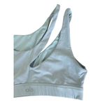 ALO YOGA Peak Sports Bra Cut Out Asymmetric One Shoulder Baby Blue Size Small Photo 7