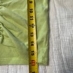 ZARA  Rushed Ribbed Crop Lime Green Tank Top Size Medium Photo 3