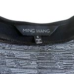 Ming Wang Black White Textured Ribbed Knit Striped Sweater Jacket Small Photo 4