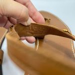 ZARA  FLAT LEATHER SANDAL WITH BUCKLE BROWN WOMENS SIZE 38‎ US SIZE 7 Photo 4