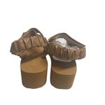 SHOEDAZZLE Taneisa Women’s Rusched Strap Wedge Sandal Size‎ 5.5 Tan Photo 1
