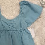 Abound Blue Flowy Crop Top Photo 1