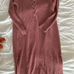 Derek Heart Long Pink Laced Back Cardigan Sweater  Photo 2
