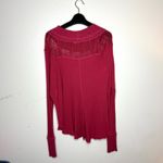 Free People  Red Spring Valley Waffle Knit Top Photo 1